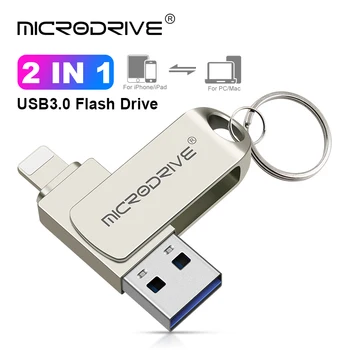 معدن USB 3.0 Flash Drive 128GB 256GB وتغ حملة القلم 512GB 64GB USB 3.0 Flash Disk for iPhone Pro/plus/XR عصا الذاكرة USB