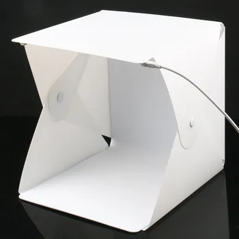 ميني الأصلة Softbox الصمام ضوء مربع استوديو الصور والتصوير الفوتوغرافي قابلة للطي 2 لوحة العلبة الخفيفة خلفية Photophone الخلفية خيمة