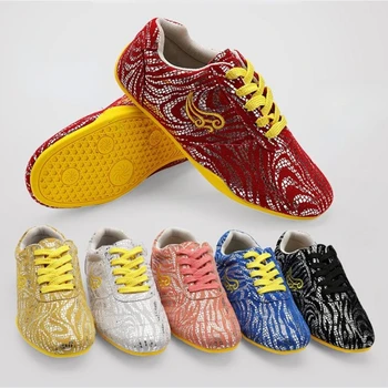 نوعية الأزواج الترتر وشو تاي تشي الكونغفو براقة الأحذية الروتينية فنون الدفاع عن النفس الأحذية المهنية المنافسة أحذية الرجال النساء